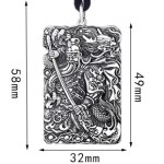 990 Pure Silver Warrior Sage Lord Guan Majestic Pendant